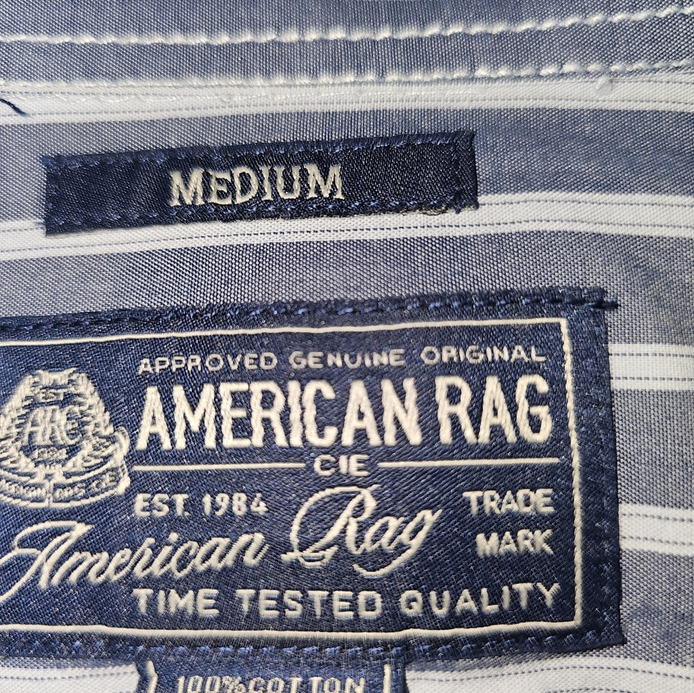 Button down Collared shirt- American Rag Medium - Picture 3 of 6